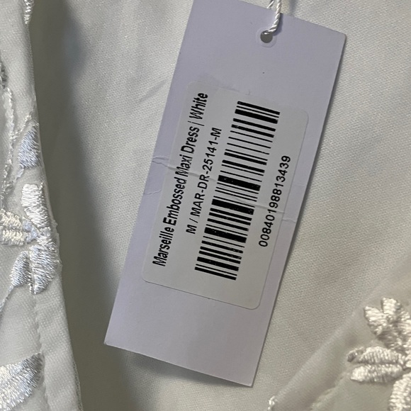 NWT Baltic Born Marseille Embossed White Floral Maxi Dress Wedding Gown - Picture 4 of 8